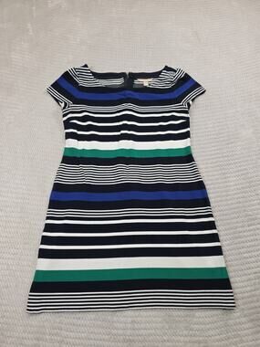 Banana Republic Dress Womens 10 Stretch Knit Mini Dress Striped Preppy
